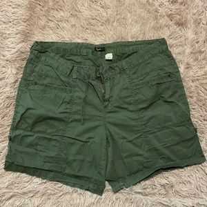 Supplies brand olive green shorts, size 18W.